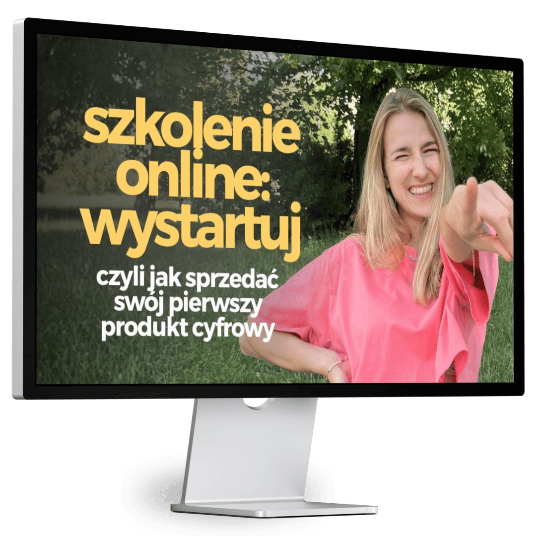 Mockup szkolenia WYSTARTUJ na monitorze